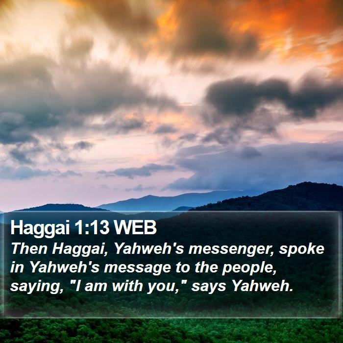 Haggai 1:13 WEB Bible Study