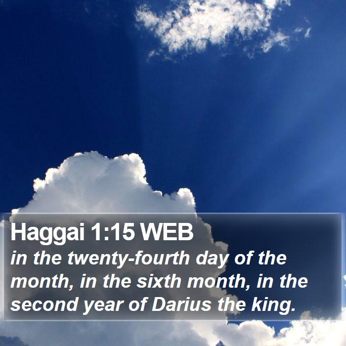 Haggai 1:15 WEB Bible Study