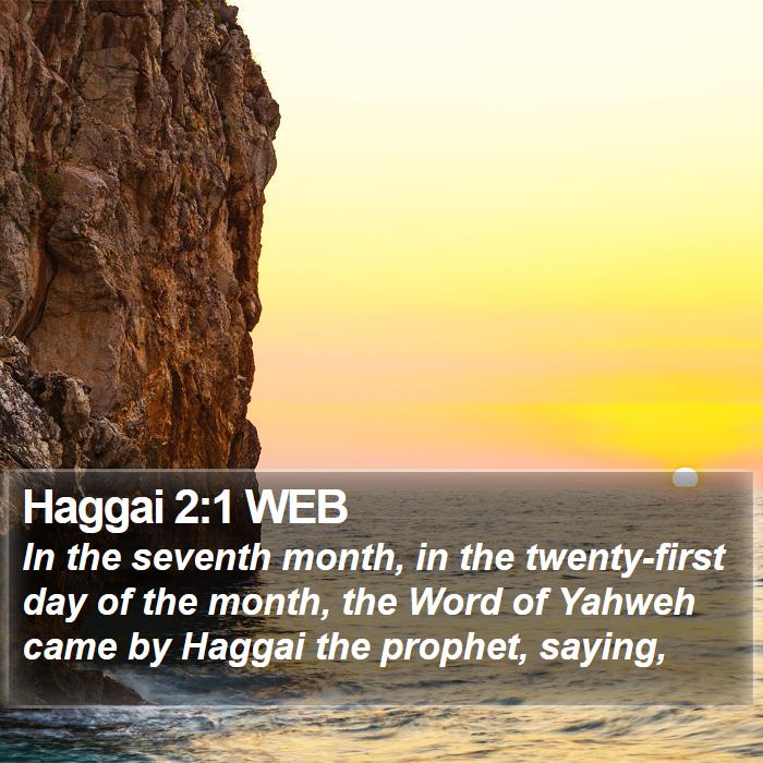 Haggai 2:1 WEB Bible Study