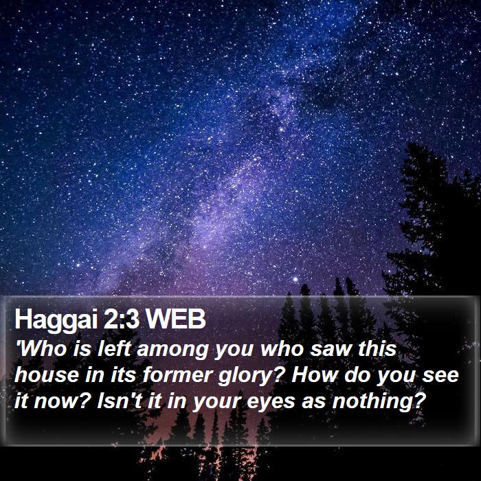 Haggai 2:3 WEB Bible Study