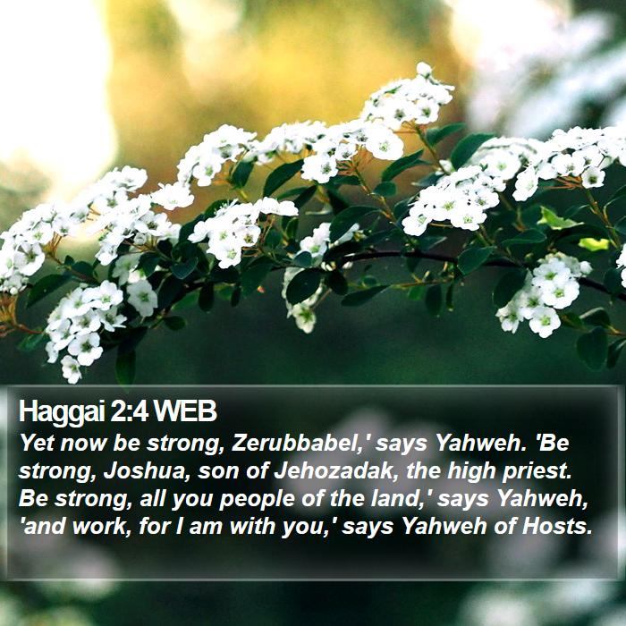 Haggai 2:4 WEB Bible Study