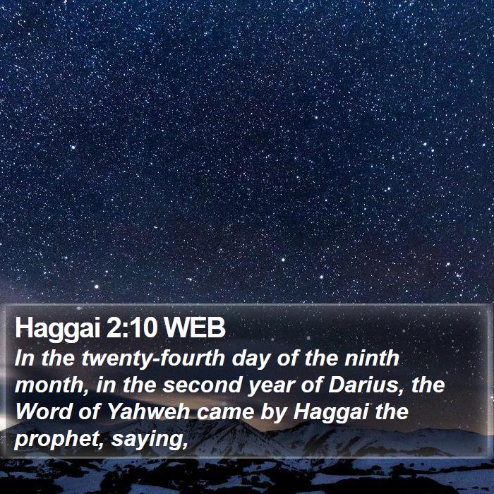 Haggai 2:10 WEB Bible Study