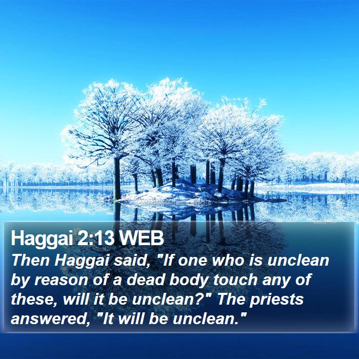 Haggai 2:13 WEB Bible Study