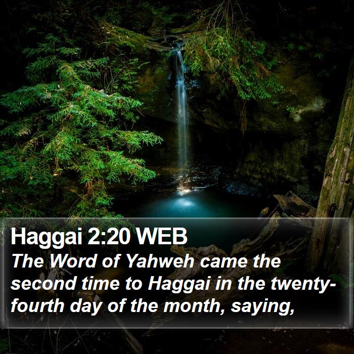 Haggai 2:20 WEB Bible Study