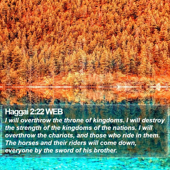 Haggai 2:22 WEB Bible Study