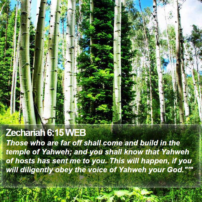 Zechariah 6:15 WEB Bible Study