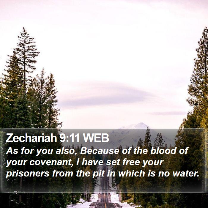 Zechariah 9:11 WEB Bible Study