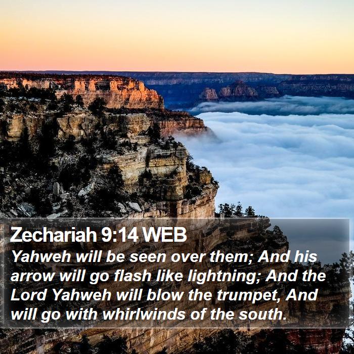 Zechariah 9:14 WEB Bible Study