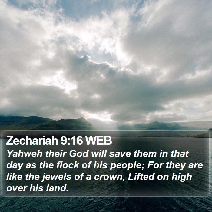 Zechariah 9:16 WEB Bible Study