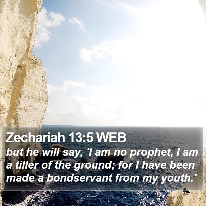 Zechariah 13:5 WEB Bible Study