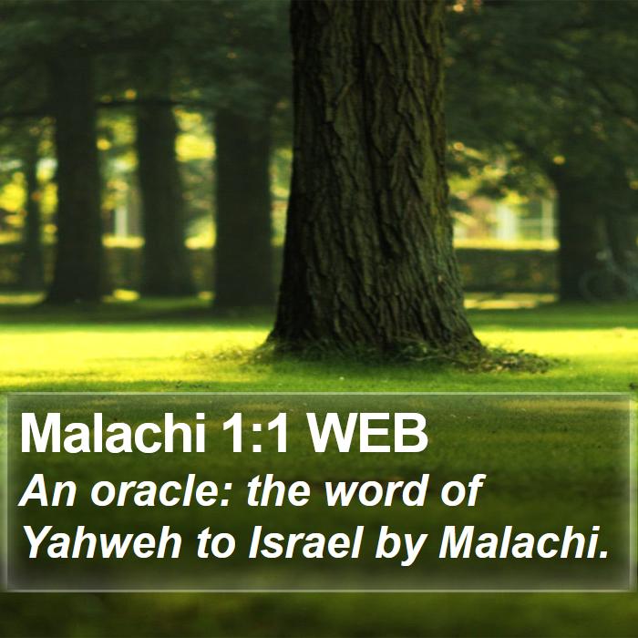 Malachi 1:1 WEB Bible Study