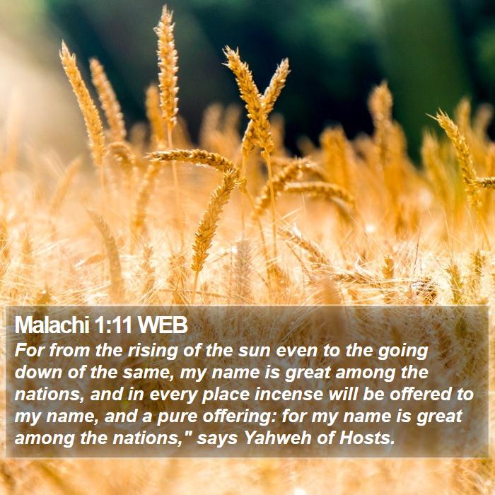 Malachi 1:11 WEB Bible Study