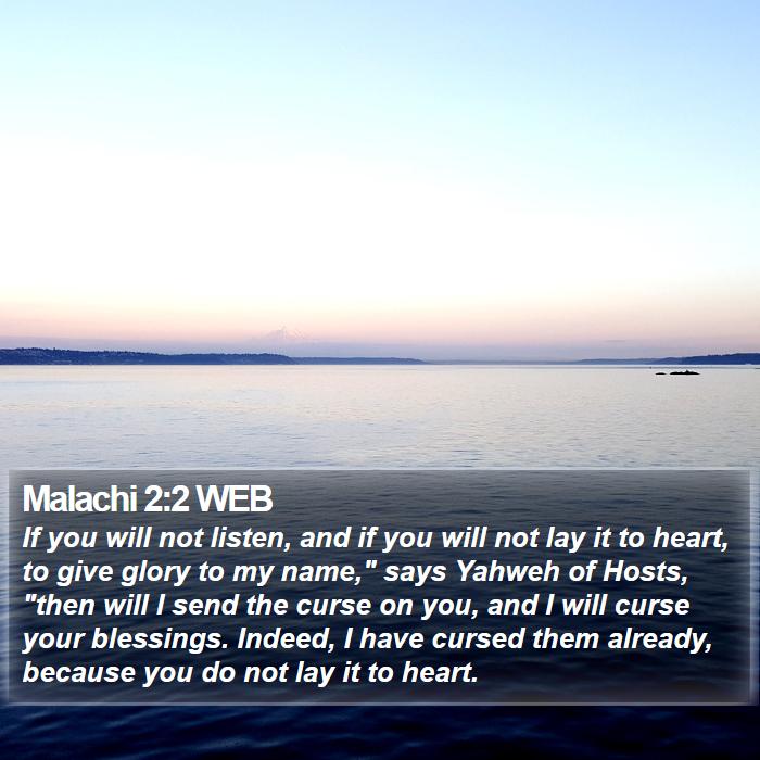 Malachi 2:2 WEB Bible Study