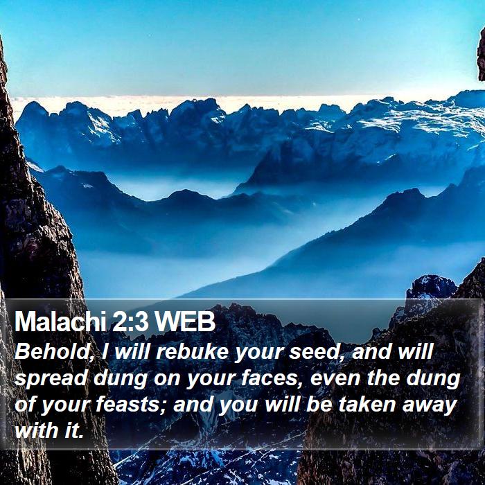 Malachi 2:3 WEB Bible Study