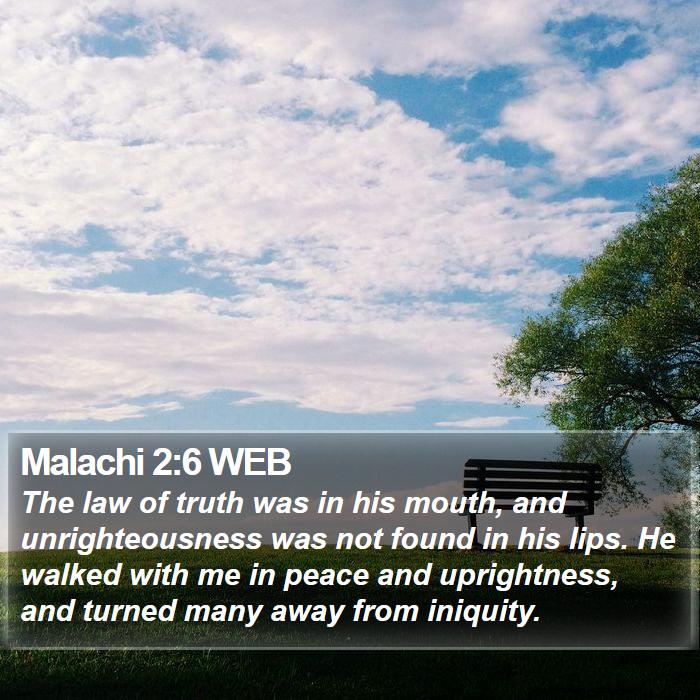 Malachi 2:6 WEB Bible Study