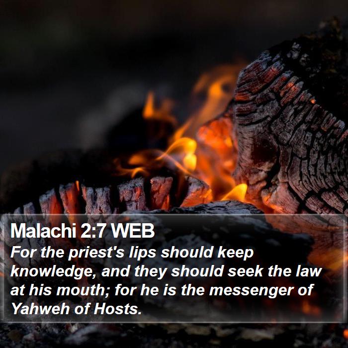 Malachi 2:7 WEB Bible Study