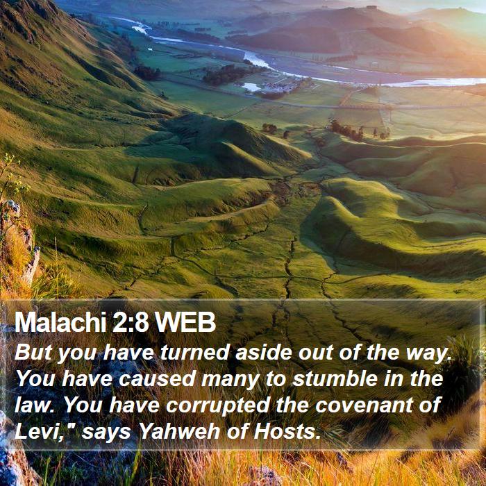 Malachi 2:8 WEB Bible Study