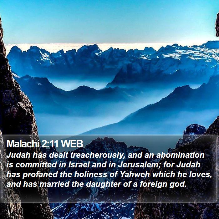 Malachi 2:11 WEB Bible Study