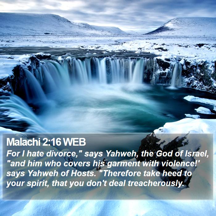 Malachi 2:16 WEB Bible Study