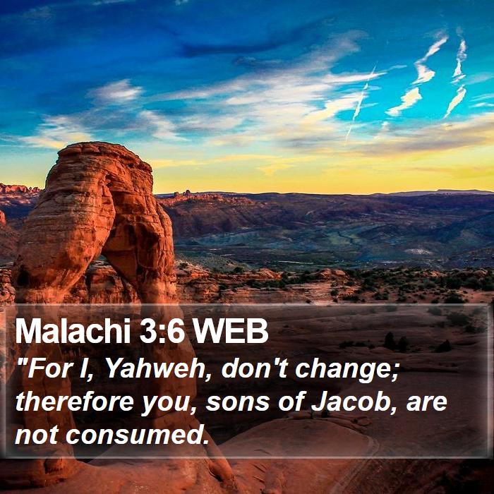 Malachi 3:6 WEB Bible Study