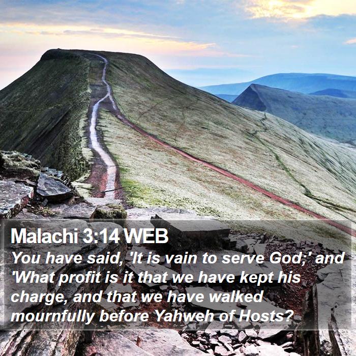 Malachi 3:14 WEB Bible Study