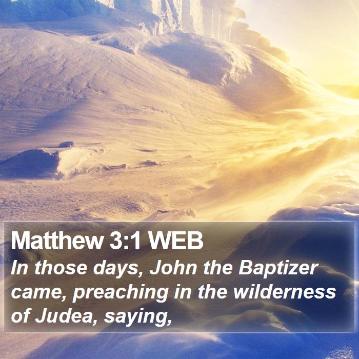 Matthew 3:1 WEB Bible Study