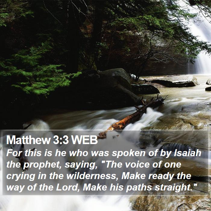 Matthew 3:3 WEB Bible Study