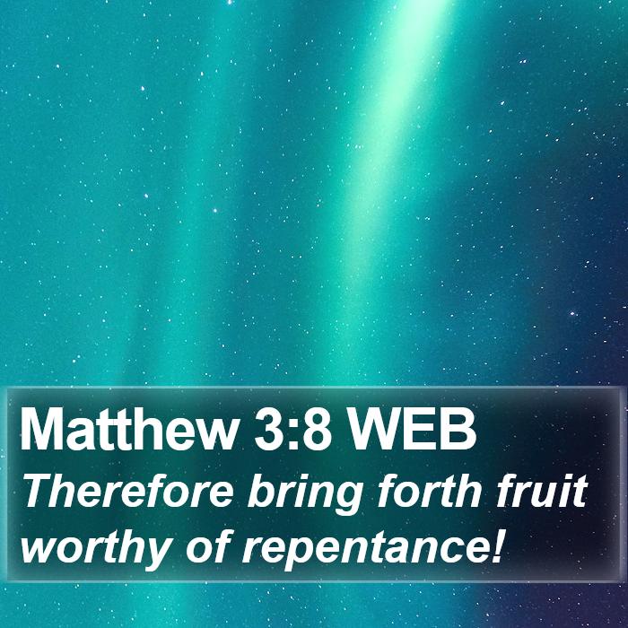 Matthew 3:8 WEB Bible Study