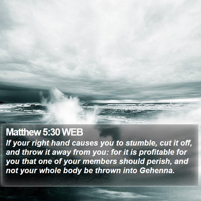 Matthew 5:30 WEB Bible Study