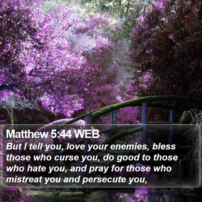 Matthew 5:44 WEB Bible Study