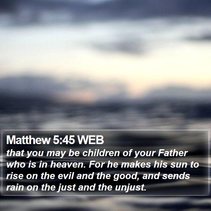 Matthew 5:45 WEB Bible Study