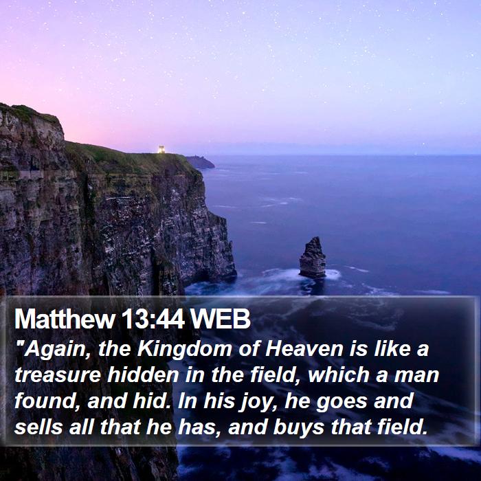 Matthew 13:44 WEB Bible Study