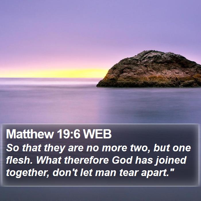 Matthew 19:6 WEB Bible Study