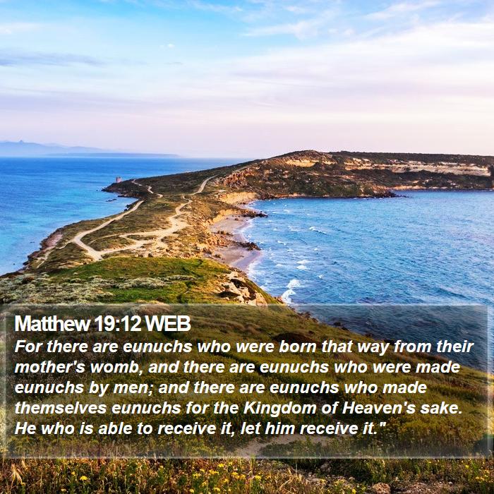 Matthew 19:12 WEB Bible Study