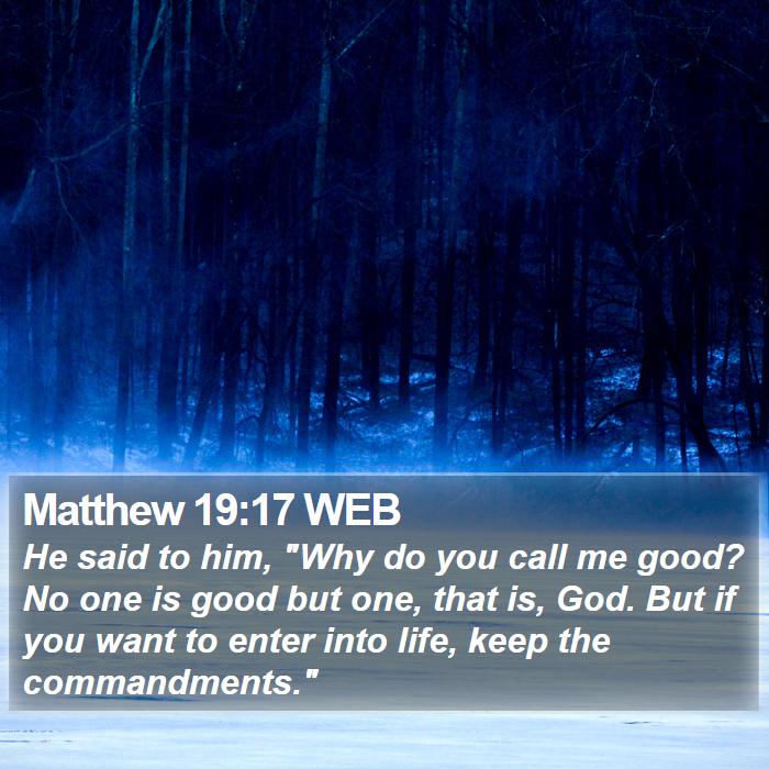 Matthew 19:17 WEB Bible Study