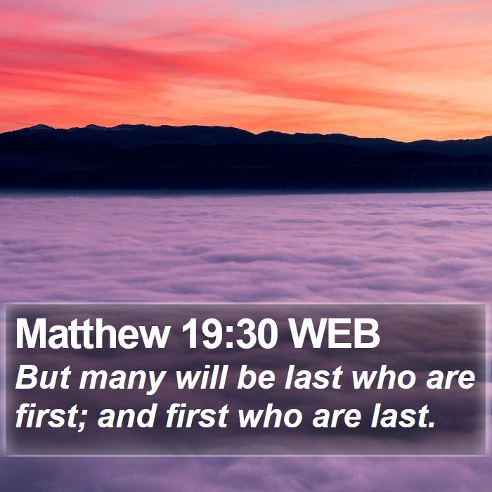 Matthew 19:30 WEB Bible Study