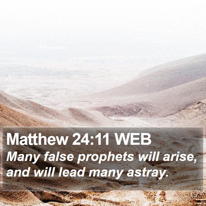 Matthew 24:11 WEB Bible Study