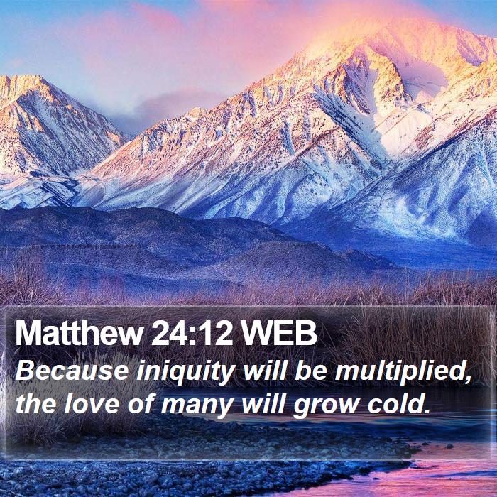 Matthew 24:12 WEB Bible Study