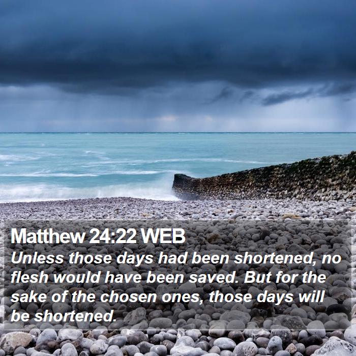 Matthew 24:22 WEB Bible Study