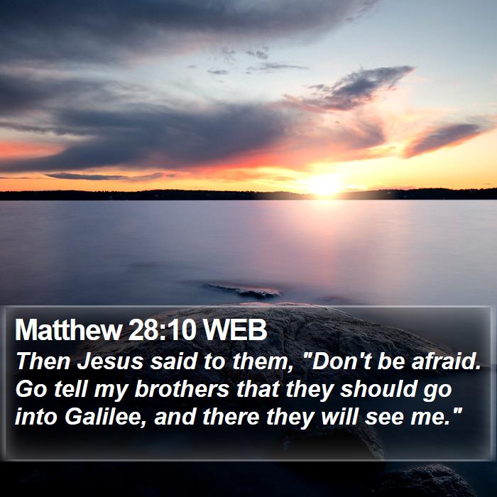 Matthew 28:10 WEB Bible Study