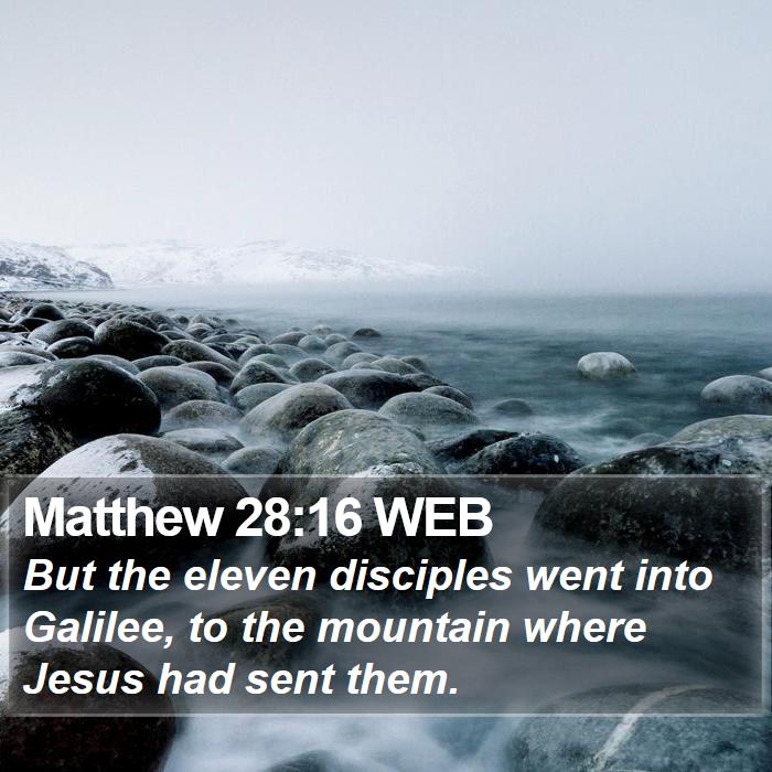 Matthew 28:16 WEB Bible Study