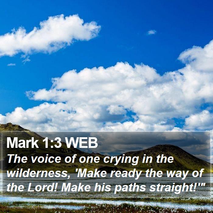 Mark 1:3 WEB Bible Study