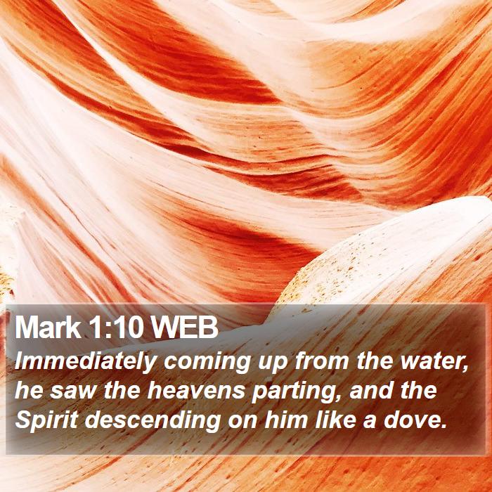 Mark 1:10 WEB Bible Study