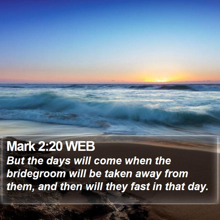 Mark 2:20 WEB Bible Study