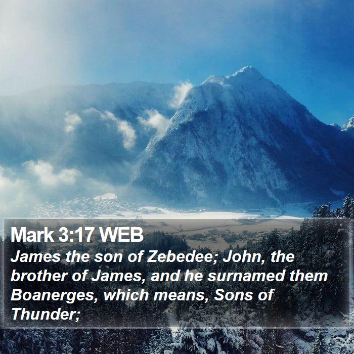 Mark 3:17 WEB Bible Study