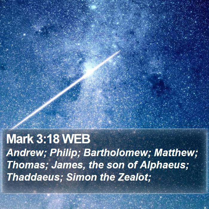 Mark 3:18 WEB Bible Study