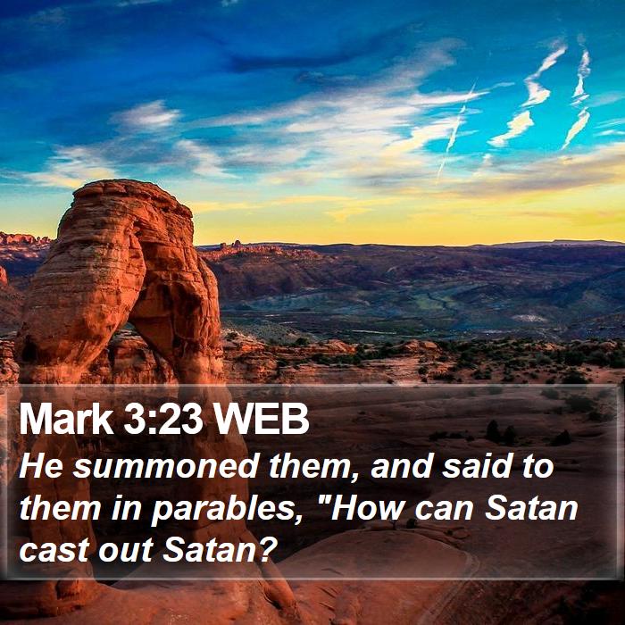 Mark 3:23 WEB Bible Study