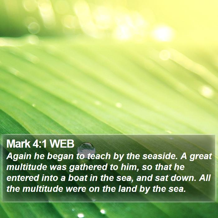 Mark 4:1 WEB Bible Study