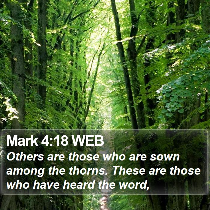 Mark 4:18 WEB Bible Study