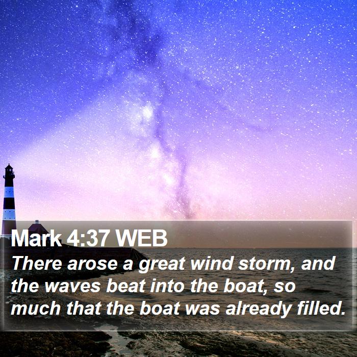 Mark 4:37 WEB Bible Study